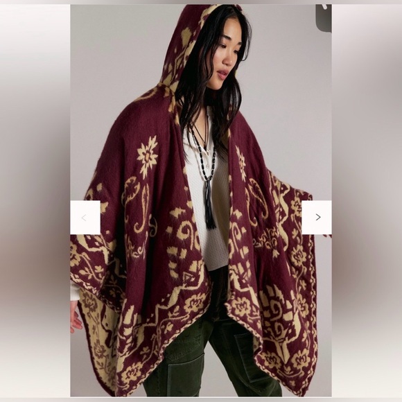 Free People Jackets & Blazers - Free People Rowen Printed Duster in Cherrybark Cream Combo